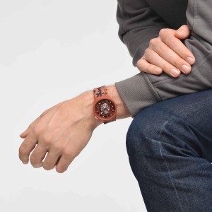 Red Swatch Camoflower Cotton Aluminium | UQBK-37159