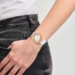 White Swatch Coeur Dorado Plastic | MZKY-72539