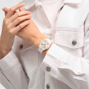 White Swatch Sparkle Shine Bioceramic | LAZH-02354