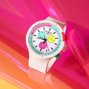 White Swatch Swatch The Purity Of Neon Aluminium | IZFG-72634